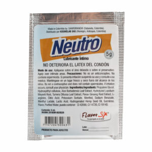 LUBRICANTE SACHET NEUTRO FLAVOR SEX