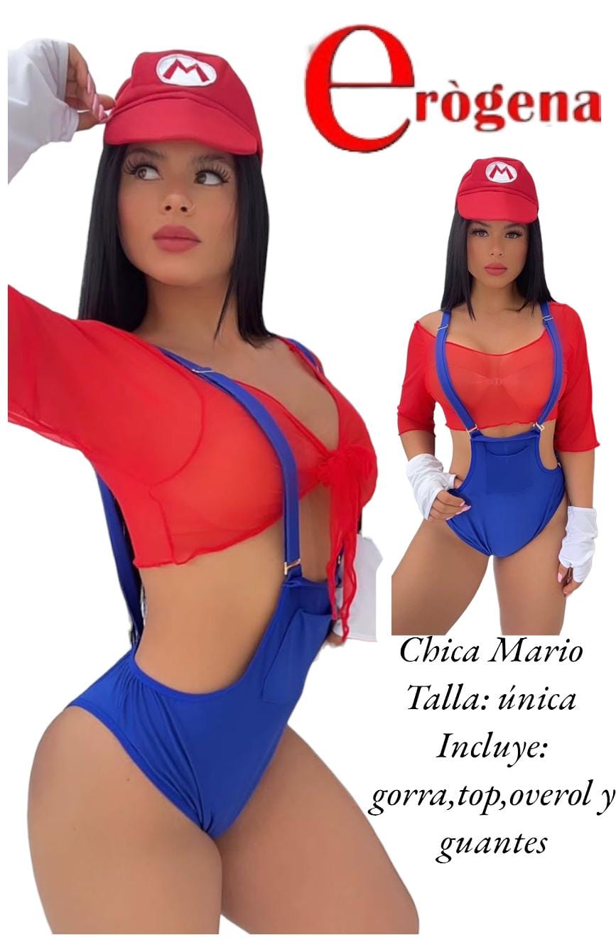 DISFRAZ CHICA MARIO TALLA UNICA