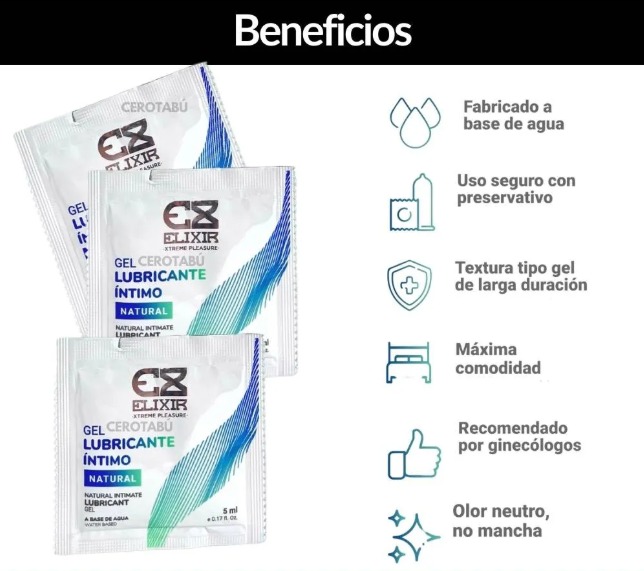 LUBRICANTE ELIXIR SACHET 5ML x UNIDAD - Imagen 2