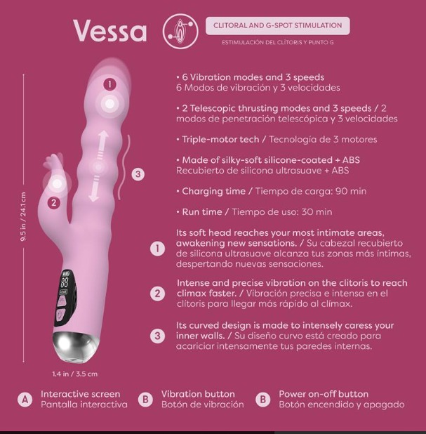 ESTIMULADOR DE PUNTO G Y CLITORIS VESSA CAMTOYZ - Imagen 3