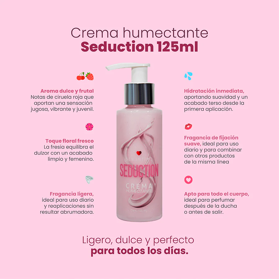 CREMA HUMECTANTE SEDUCTION X 125 ML SEN INTIMO - Imagen 3