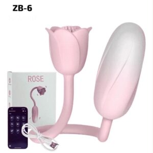 VIBRADOR APP DOBLE ESTIMULACIÓN ROSE