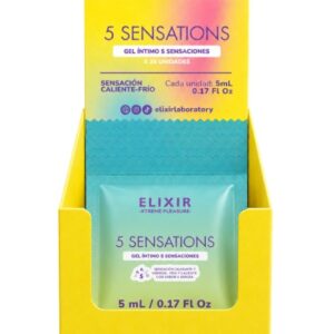 LUBRICANTE 5 SENSACIONES ELIXIR CAJA X 24 SACHET